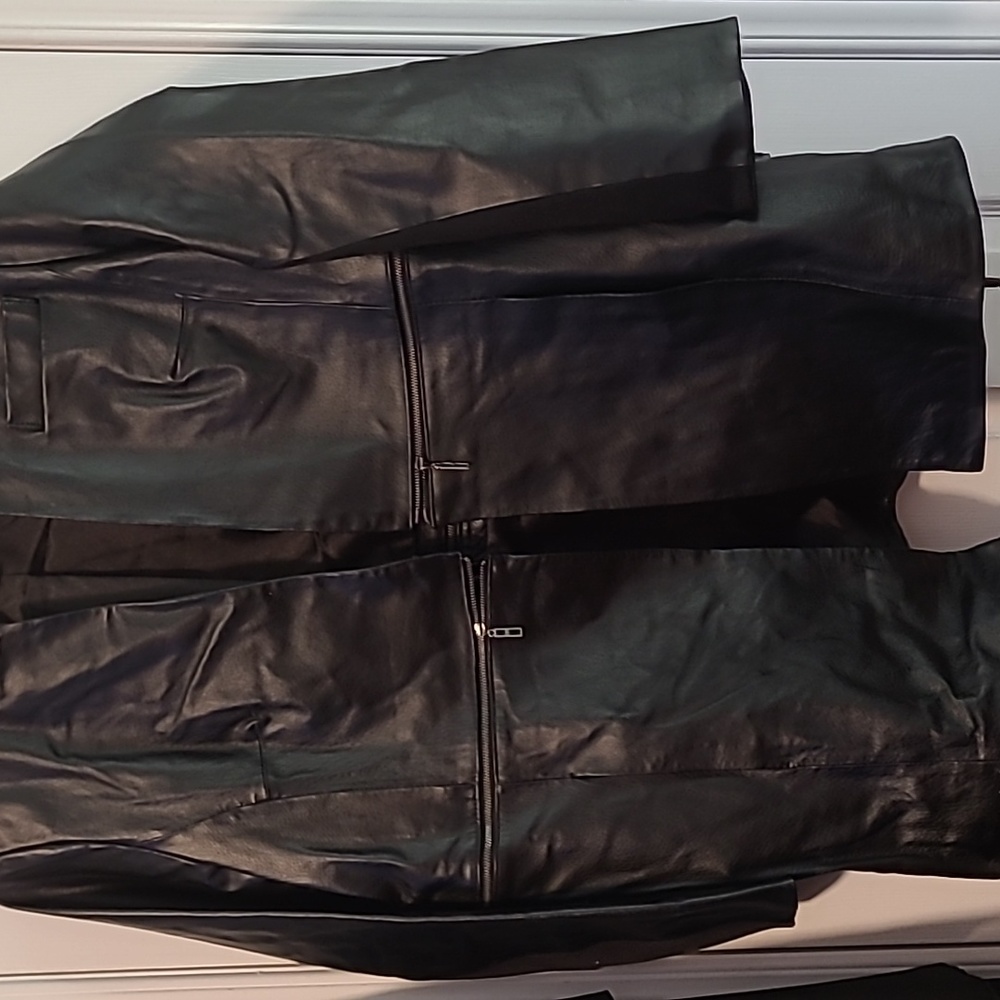 Leather 2 in 1 jacket